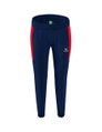 Erima Trainingshose (Präsentation) Team lang (100% Polyester, leicht, moderner schmaler Schnitt) navyblau/rot Damen