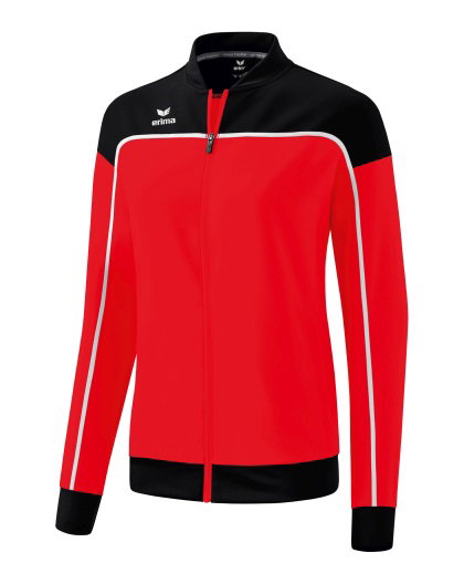 Erima Präsentationsjacke Change (100% rec. Polyester, elastisches Funktionsmaterial) rot/schwarz/weiss Damen