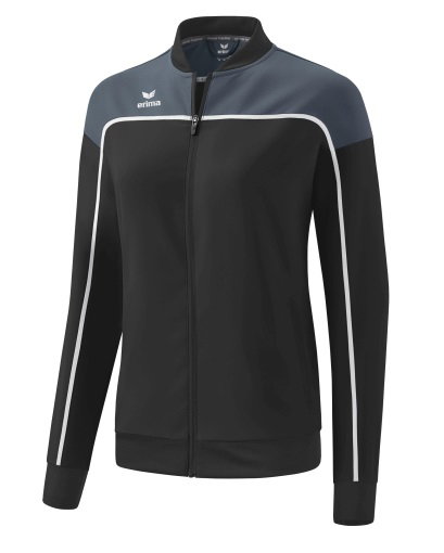 Erima Präsentationsjacke Change (100% rec. Polyester, elastisches Funktionsmaterial) schwarz/grau/weiss Damen