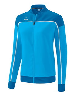 Erima Präsentationsjacke Change (100% rec. Polyester, elastisches Funktionsmaterial) curacaoblau/weiss Damen