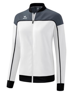 Erima Präsentationsjacke Change (100% rec. Polyester, elastisches Funktionsmaterial) weiss/grau/schwarz Damen