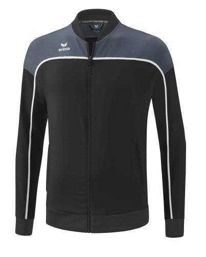 Erima Präsentationsjacke Change (100% rec. Polyester, elastisches Funktionsmaterial) schwarz/grau Herren