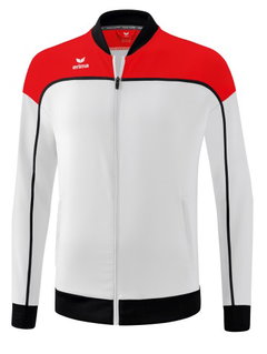 Erima Präsentationsjacke Change (100% rec. Polyester, elastisches Funktionsmaterial) weiss/rot/schwarz Herren