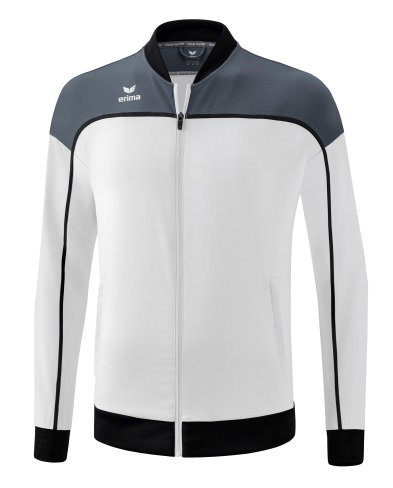 Erima Präsentationsjacke Change (100% rec. Polyester, elastisches Funktionsmaterial) weiss/grau/schwarz Herren