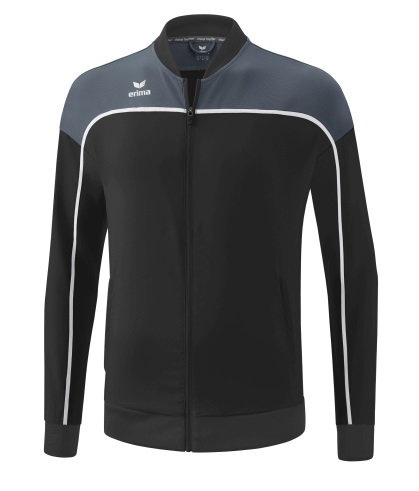 Erima Präsentationsjacke Change (100% rec. Polyester, elastisches Funktionsmaterial) schwarz/grau Jungen