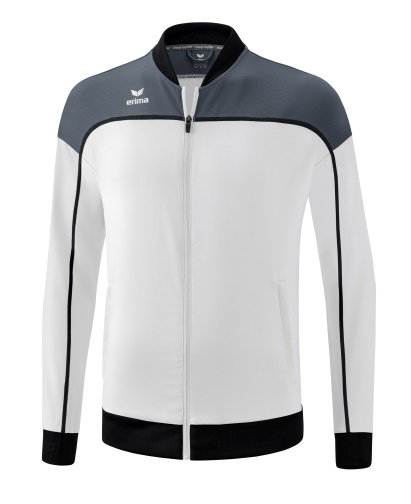 Erima Präsentationsjacke Change (100% rec. Polyester, elastisches Funktionsmaterial) weiss/grau/schwarz Jungen