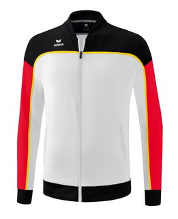 Erima Präsentationsjacke Change (100% rec. Polyester, elastisches Funktionsmaterial) weiss/schwarz/rot Jungen