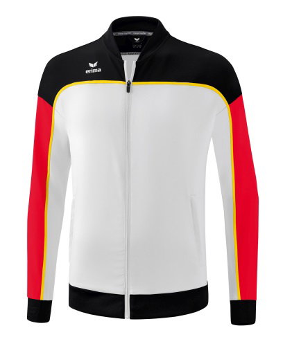Erima Präsentationsjacke Change (100% rec. Polyester, elastisches Funktionsmaterial) weiss/schwarz/rot Jungen