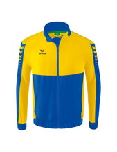 Erima Präsentationsjacke Six Wings (100% Polyester, Stehkragen, ohne Innenfutter) navyblau/gelb Herren