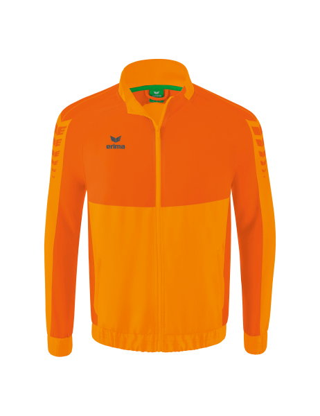 Erima Präsentationsjacke Six Wings (100% Polyester, Stehkragen, ohne Innenfutter) orange Jungen