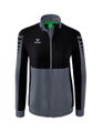 Erima Präsentationsjacke Six Wings (100% Polyester, Stehkragen, taillierter Schnitt) grau/schwarz Damen