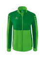 Erima Präsentationsjacke Six Wings (100% Polyester, Stehkragen, taillierter Schnitt) grün/smaragd Damen