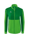 Erima Präsentationsjacke Six Wings (100% Polyester, Stehkragen, taillierter Schnitt) grün/smaragd Damen