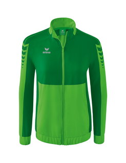 Erima Präsentationsjacke Six Wings (100% Polyester, Stehkragen, taillierter Schnitt) grün/smaragd Damen
