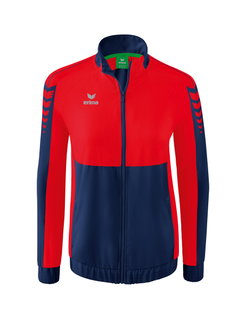 Erima Presentation Jacket Six Wings (100% Polyester, Stand-up Collar, Tailored Cut) Navy Blue/Red Women