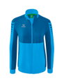 Erima Präsentationsjacke Six Wings (100% Polyester, Stehkragen, taillierter Schnitt) curacaoblau Damen