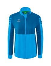 Erima Presentation Jacket Six Wings (100% Polyester, Stand-up Collar, Tailored Cut) Curacao Blue Women