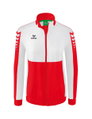 Erima Präsentationsjacke Six Wings (100% Polyester, Stehkragen, taillierter Schnitt) rot/weiss Damen