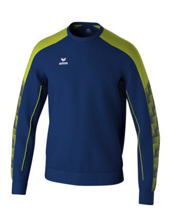 Erima Pullover Evo Star Sweatshirt (hoher Tragekomfort) navyblau/limegrün Kinder