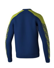 Erima Pullover Evo Star Sweatshirt (high wearing comfort) navy blue/lime green Men
