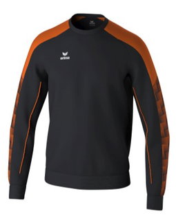 Erima Pullover Evo Star Sweatshirt (hoher Tragekomfort) schwarz/orange Herren