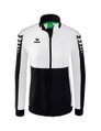 Erima Präsentationsjacke Six Wings (100% Polyester, Stehkragen, taillierter Schnitt) schwarz/weiss Damen