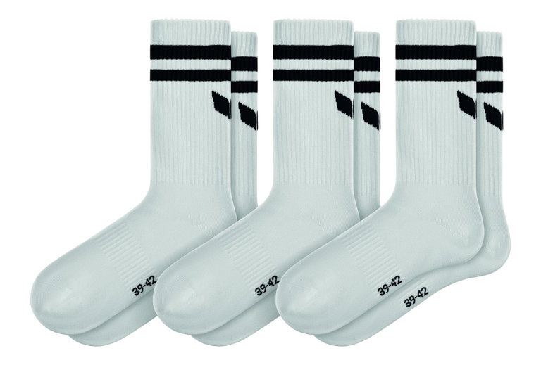 Erima Sportsocken Wings (Baumwolle) weiss/schwarz - 3 Paar