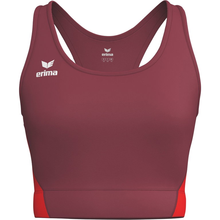 Erima Sport-Bra T&F Wings (Racerback, feuchtigkeitsabsorbierend) bordeauxrot Damen