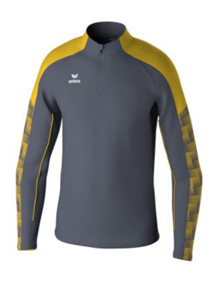 Erima Sport-Langarmshirt Evo Star Trainingstop (100% rec. Polyester) grau/gelb Kinder