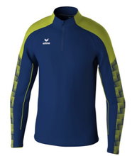 Erima Sport Long Sleeve Shirt Evo Star Training Top (100% recycled Polyester) navy blue/lime green Kids