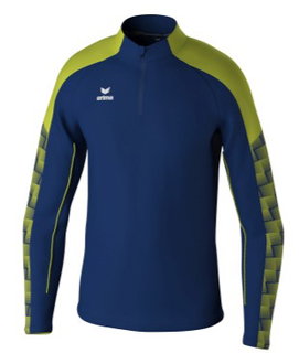 Erima Sport-Langarmshirt Evo Star Trainingstop (100% rec. Polyester) navyblau/limegrün Kinder