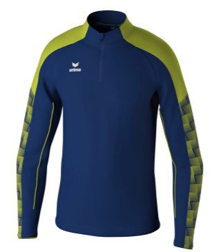 Erima Sport-Langarmshirt Evo Star Trainingstop (100% rec. Polyester) navyblau/limegrün Kinder