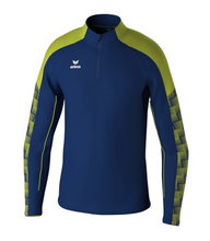Erima Sport Long Sleeve Shirt Evo Star Training Top (100% recycled Polyester) navy blue/lime green Men's