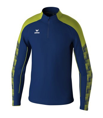Erima Sport-Langarmshirt Evo Star Trainingstop (100% rec. Polyester) navyblau/limegrün Herren