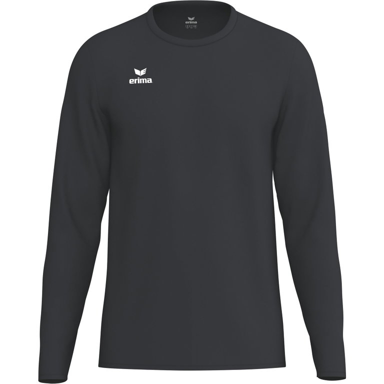 Erima Sport-Langarmshirt Intro Function (leicht, weich, feuchtigkeitsableitend) schwarz Herren