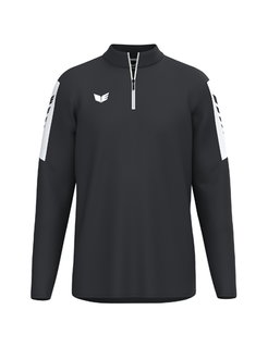 Erima Sportowa koszulka z długim rękawem Intro Training Top (na pół-zamek, wytrzymały materiał funkcjonalny) czarna męska