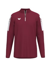Erima Sport Long Sleeve Shirt Intro Training Top (Half-Zip, Durable Functional Material) Bordeaux Red Boys