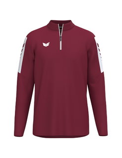 Erima Sport-Langarmshirt Intro Training Top (Half-Zip ,strapazierfähig Funktionsmaterial) bordeauxrot Herren