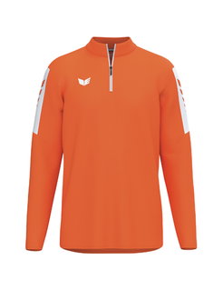 Erima Sportowa koszulka z długim rękawem Intro Training Top (pół-zamek, wytrzymały materiał funkcjonalny) pomarańczowa męska