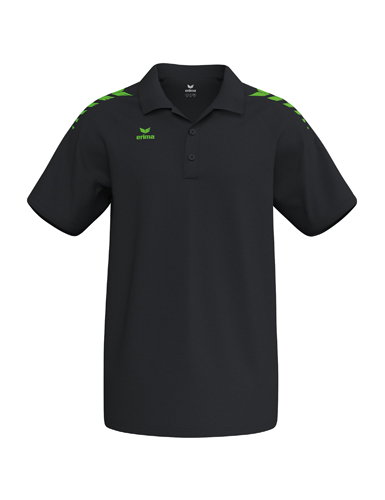Erima Sport-Polo CMPT Wings (Baumwolle-Mischung, bequeme Passform) schwarz/grün Herren