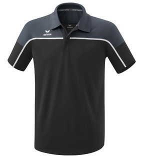 Erima Sport-Polo Change (100% rec. Polyester, schnelltrocknend Funktionsmaterial) schwarz/grau Herren