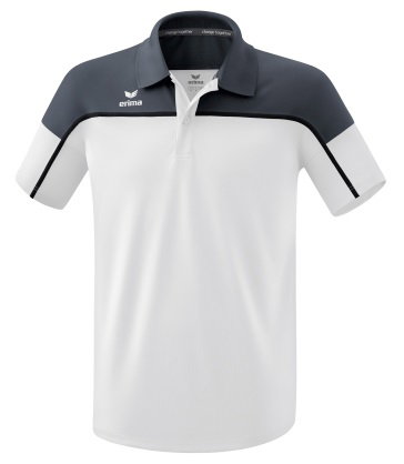 Erima Sport-Polo Change (100% rec. Poliester, szybkoschnący materiał funkcjonalny) biały/szary mężczyźni