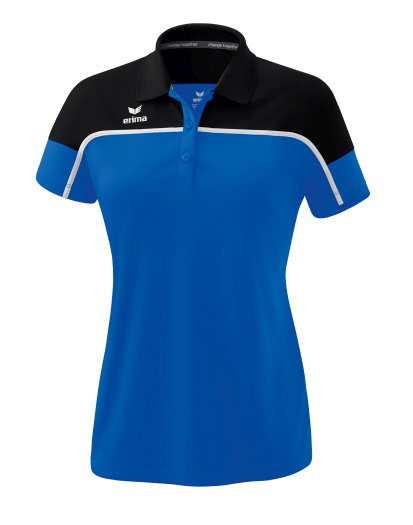 Erima Sport-Polo Change (100% rec. Polyester, schnelltrocknend Funktionsmaterial) royalblau/schwarz Damen