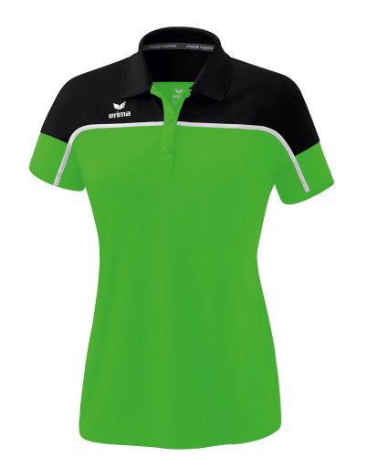 Erima Sport-Polo Change (100% rec. Polyester, schnelltrocknend Funktionsmaterial) grün/schwarz Damen
