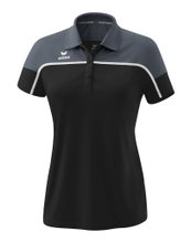 Erima Sport Polo Change (100% recycled Polyester, quick-drying functional material) black/grey Women