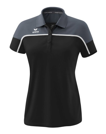 Erima Sport-Polo Change (100% rec. Polyester, schnelltrocknend Funktionsmaterial) schwarz/grau Damen