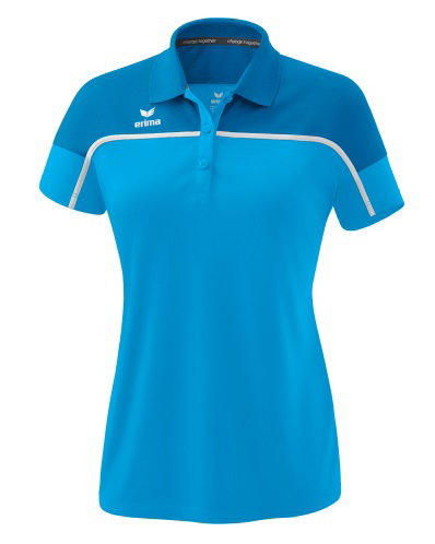 Erima Sport-Polo Change (100% rec. Polyester, schnelltrocknend Funktionsmaterial) curacaoblau Damen