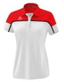 Erima Sport-Polo Change (100% rec. Polyester, schnelltrocknend Funktionsmaterial) weiss/rot Damen