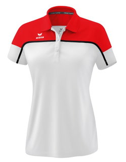 Erima Sport-Polo Change (100% rec. Polyester, schnelltrocknend Funktionsmaterial) weiss/rot Damen