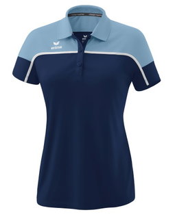 Erima Sport-Polo Change (100% rec. Polyester, schnelltrocknend Funktionsmaterial) navyblau/denimblau Damen